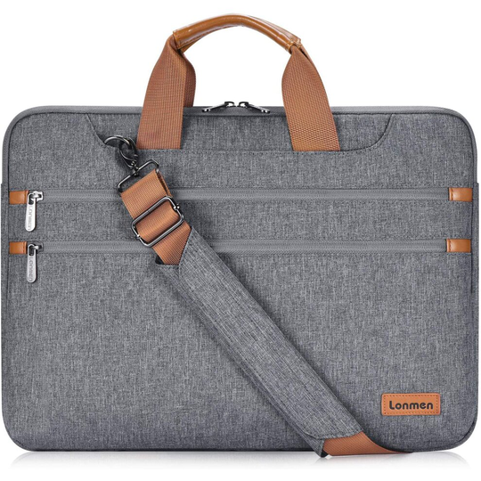 LONMEN 17.3 Inch Laptop Shoulder Bag,Computer Sleeve Carrying Case for 17.3" Lenovo IdeaPad 330 / Dell Inspiron 17 5000 / HP Pavilion/Acer/MSI/ASUS (G