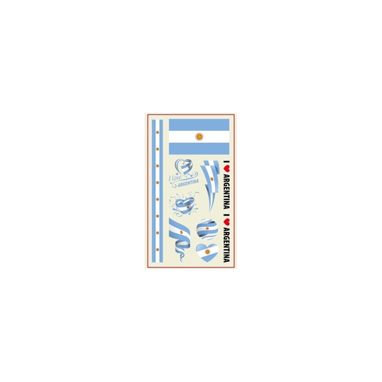 (Argentina) World Cup Temporary Tattoo's - 32 Countries - 2 Pack