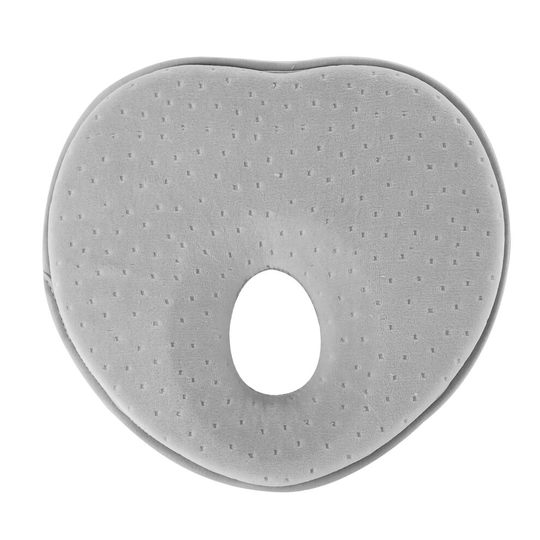 (Grey ) Baby Infant Memory Foam Pillow Newborn Heart Shape Prevent Flat Head Support