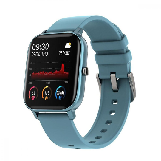 Screen Smart Watch Women Men Full Touch Fitness Tracker Blood Smart Watches(blue)