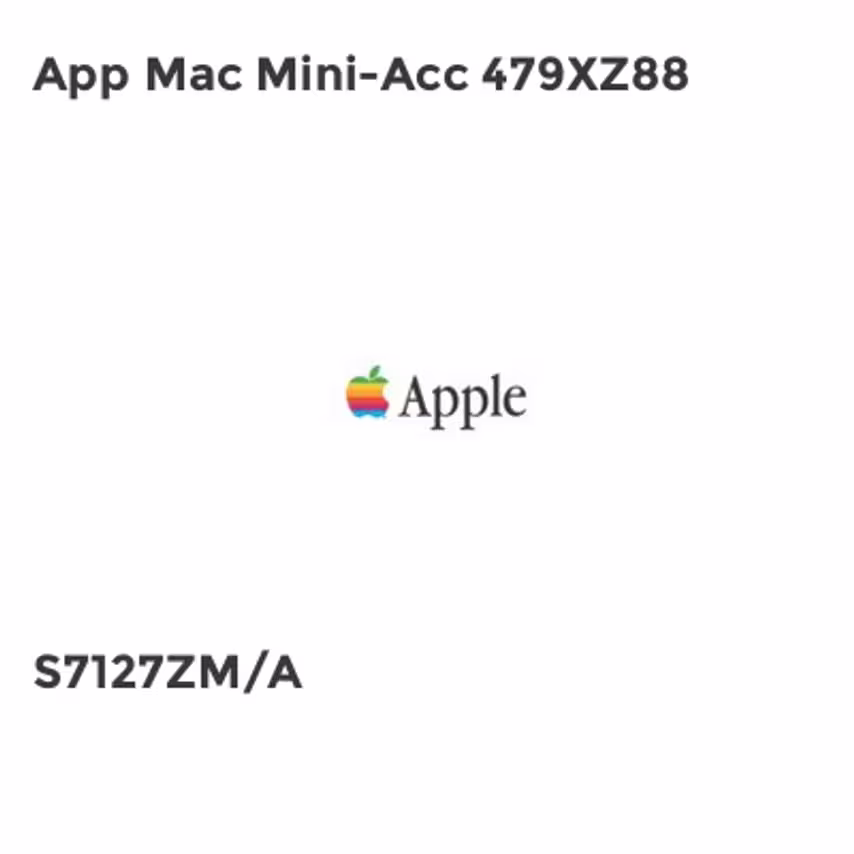Apple App Mac Mini-Acc 479XZ88- you get 3