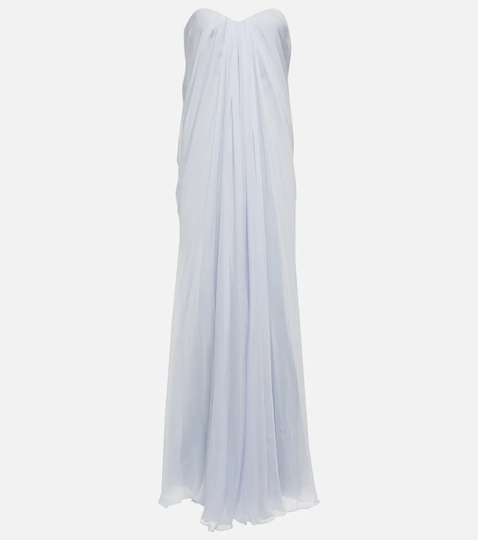 Silk chiffon gown