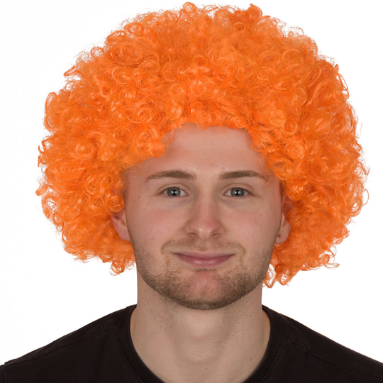 (Orange) Adults Curly Afro Wig Party Clown Wigs
