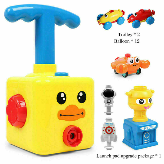 (Duck) Inertia Balloon Launcher & Powered Car Toy Set Toys Gift Kids Children