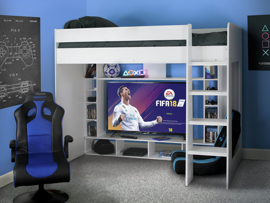 Habitat Gaming High Sleeper and Kids Mattress - White