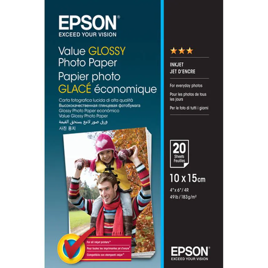 Epson Paper Low Volume Glossy Photo Paper 10X15CM 20 Sheet