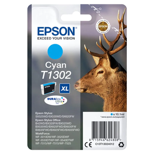 Epson Ink Medium Volume T130 Cyan XL Stag