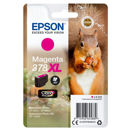 Epson Ink Low Volume Magenta 378XL Claria Photo HD Ink