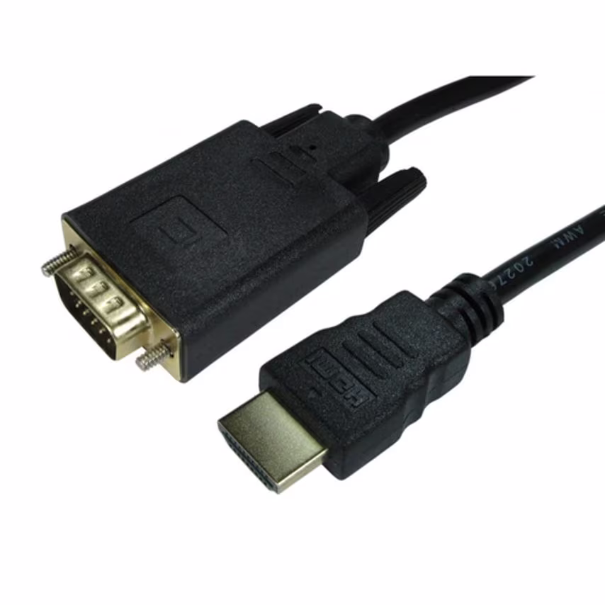Cables Direct Cables 1.8MTR HDMI to VGA Cable Gold Plated
