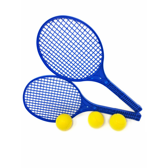 (Blue) E-Deals Soft Tennis Set + 70mm Foam Tennis Balls