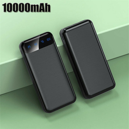 10000mAh Power Bank, PowerBank Dual USB Charger Fast Charging 5V/2A