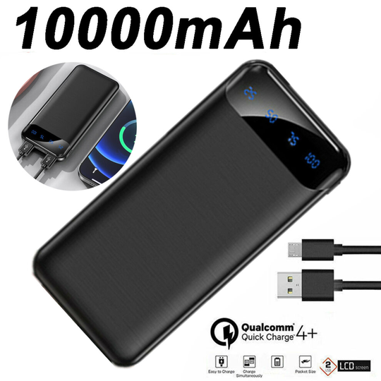 10000mAh Portable Power Bank Mobile Phone 2USB Charger Battery Pack