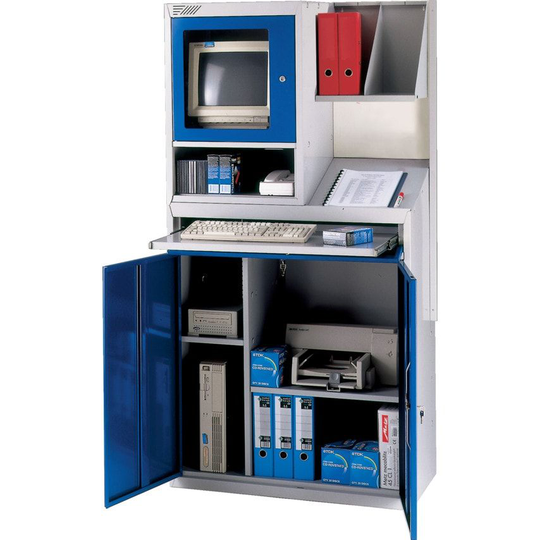 Matlock Wide Computer Workstation, Light Grey
