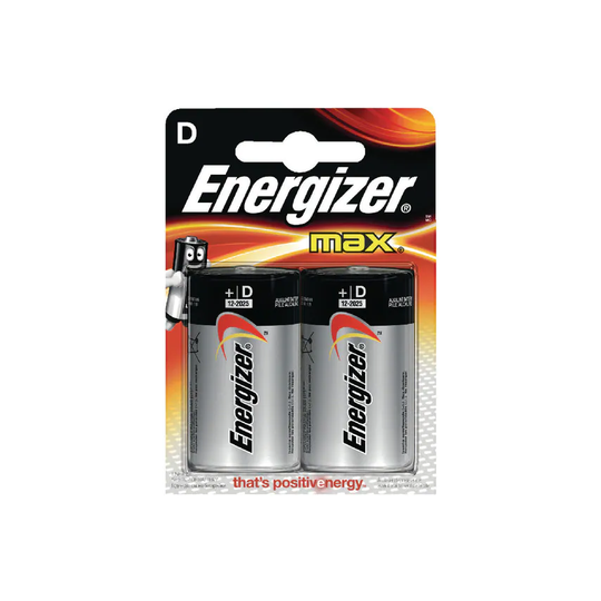 Energizer E92 D Max Batteries Pack of 2 129200