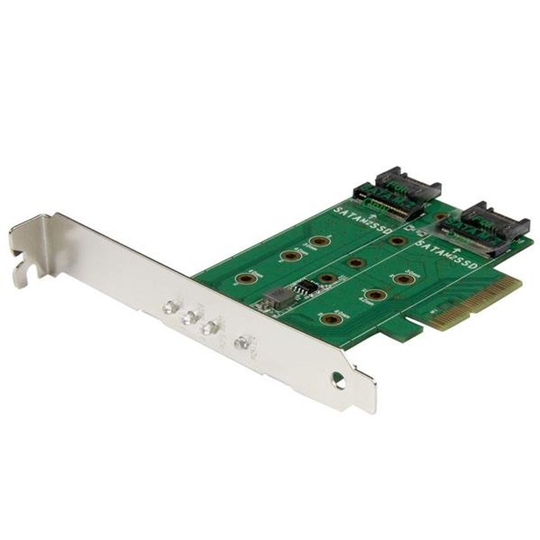 Startech M.2 SSD Card 1x PCIe NVMe 2x SATA M.2- you get 4