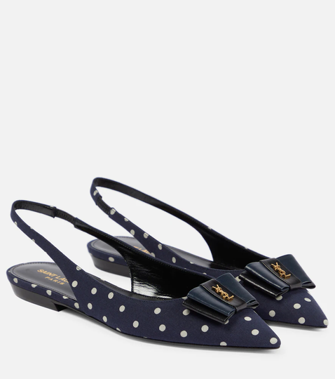 Anaïs polka-dot slingback ballet flats