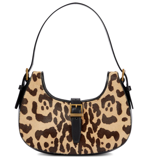 Fermoir calf hair shoulder bag