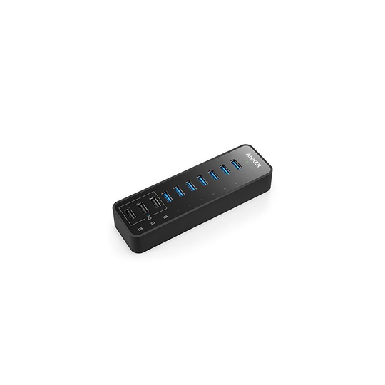 Anker® 60W 7-Port USB 3.0 Data Hub, 3 PowerIQ Charging Ports, Guaranteed Safety
