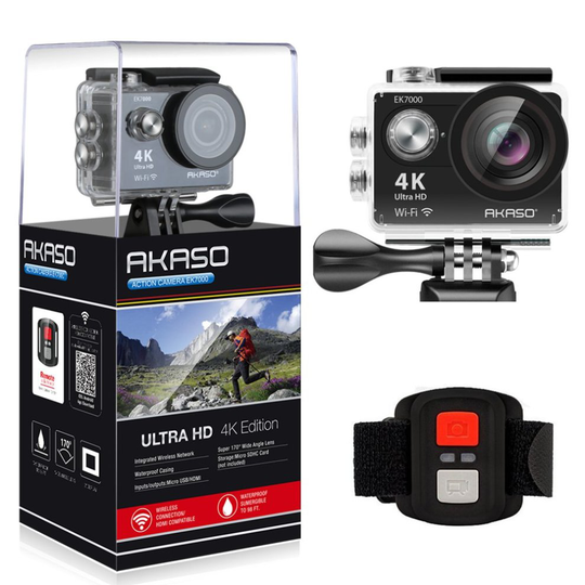 AKASO EK7000 4K Sport Action Camera Ultra HD Camcorder 12MP Black