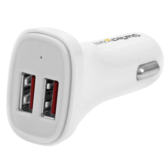 Startech Dual Port USB Car Charger 24W White- you get 11