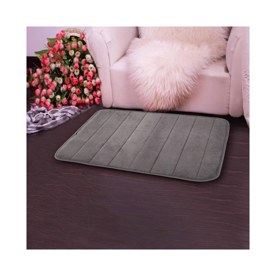 (DarkGray, 40*60cm/15.7*23.6in) Non-slip Absorbent Soft Memory Foam Bath Bathroom Bedroom Floor Mat Shower Rug