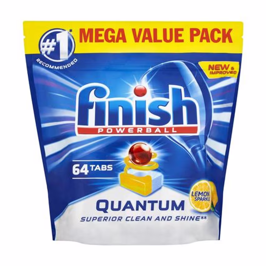 Finish Quantum Dishwasher Powerball Tablets All-in-1 Lemon Ref RB791158, Pack of