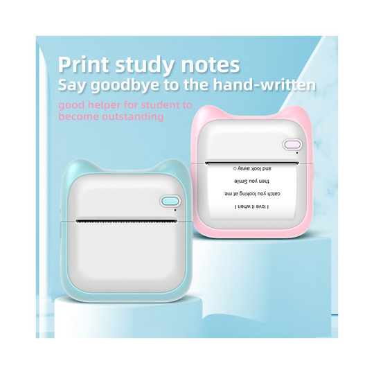 (5 rolls of printing paper) Label Printer Portable Thermal Kid Wrong Printer
