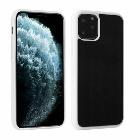 (White, For iPhone 12 / 12 Pro) Anti Gravity Case For Apple iPhone Goat Suction Grip Stick Selfie Phone Cover