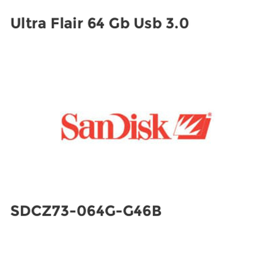 Sandisk Ultra Flair 64 Gb Usb 3.0- you get 16