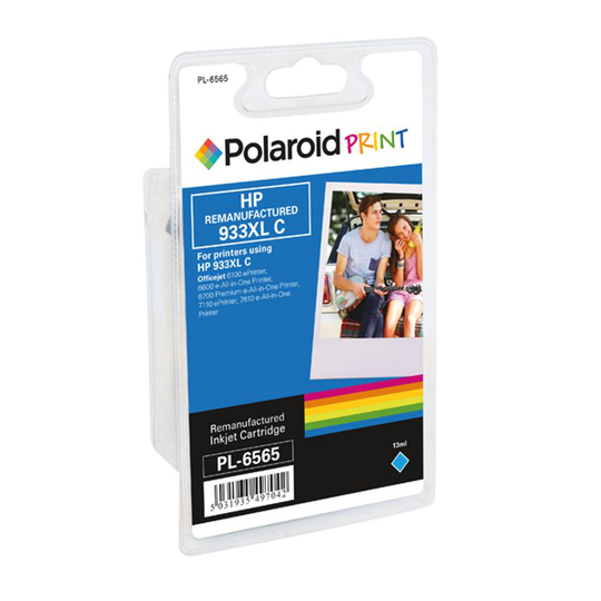 Polaroid 933XL Remanufactured Inkjet Cartridge Cyan CN054AE-COMP PL