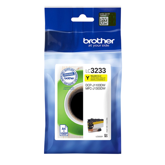 Brother Brother Yellow Standard Capacity Ink Cartridge 1.5k pages - LC3233Y