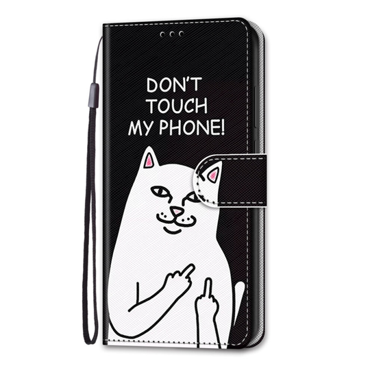 Samsung Galaxy S20 FE 5G Case Pattern Cover Folio with kickstand Cat with middle finger