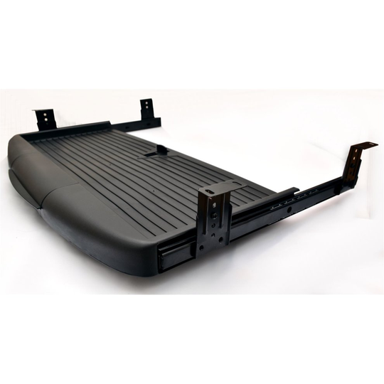 Under desk computer keyboard tray, shelf, sliding drawer complete kit - Black