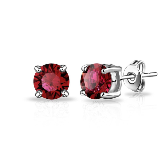 January (Garnet) Birthstone Earrings Created with Swarovski Crystals