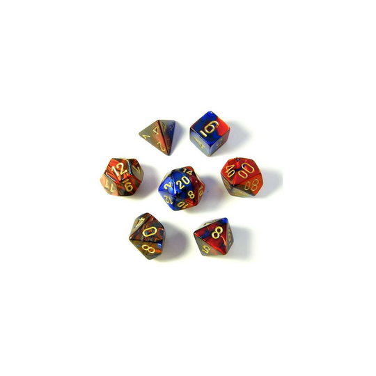 Chessex CHX26429 Dice-Gemini Set One Size Blue/Red/Gold