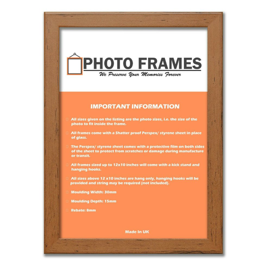 (Walnut, 33x23 Inch (DIN A1)) The Photo Factory Frame | Wooden Photo & Art Frames