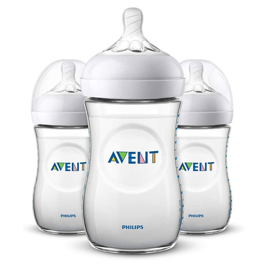 Philips Avent Natural Feeding Bottle 260ml, Pack of 3 - SCF033/37