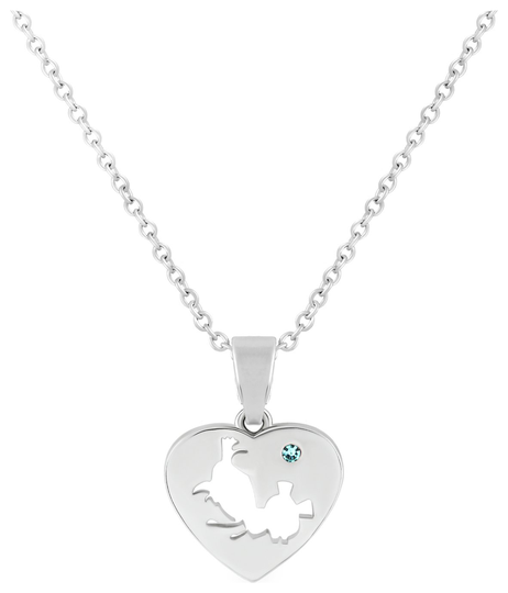 Disney Silver Plated Crystal Olaf Carded Pendant Necklace