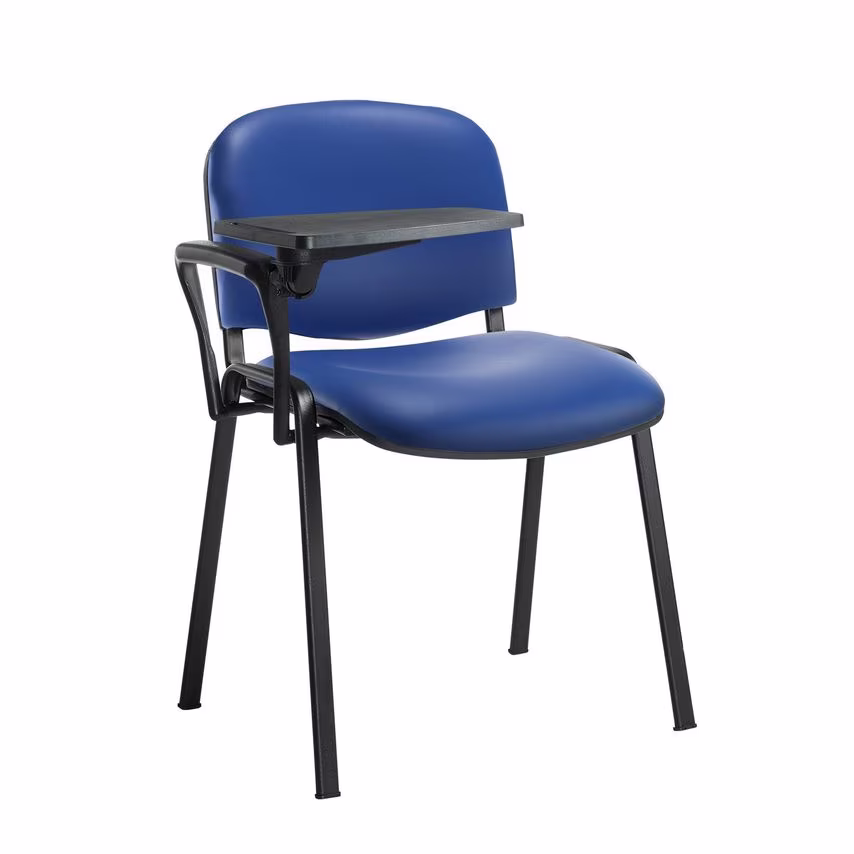 Dams MTO Taurus Meeting Room Stackable Chair with Black Frame and Writing Tablet