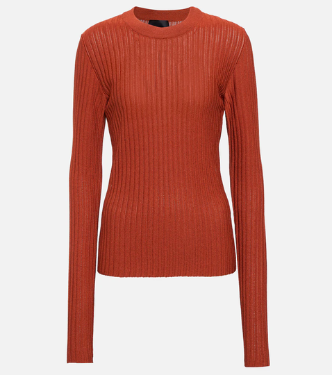 Ribbed-knit sweater