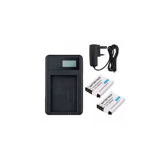 Mains Battery Charger and 2 Batteries For Nikon Coolpix W300 Digital Camera