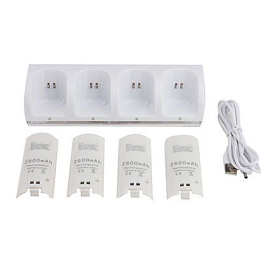 For Wii Rechargeable Battery Wii 4 In 1 Battery Pack Wii Battery Charger