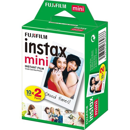 Fujifilm Instax Mini Credit Card Size Glossy Photo Film 20 Shot Pack 16567828 Instant Camera Photo Film