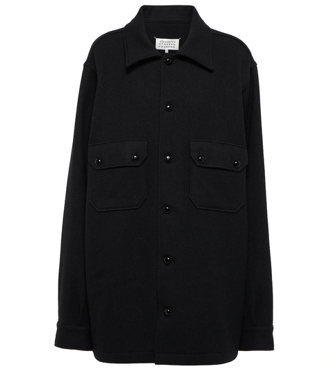 Oversized wool shirt