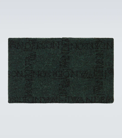 Logo wool scarf