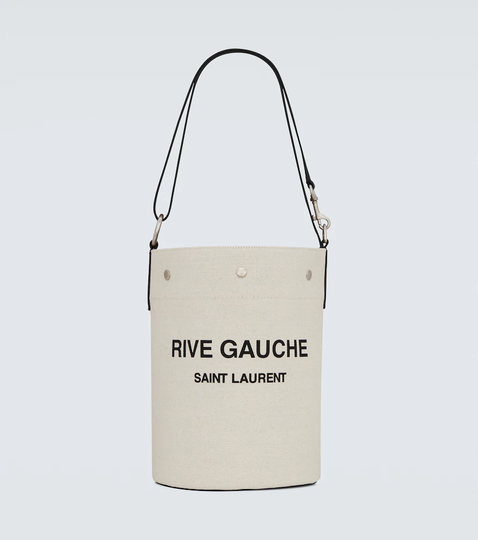 Rive Gauche canvas bucket bag