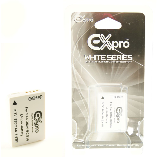 ExPro White Battery DMW-BCG10E for Panasonic ZX1 ZX3 TZ18 TZ19 TZ30 TZ31 ZS6 ZS7