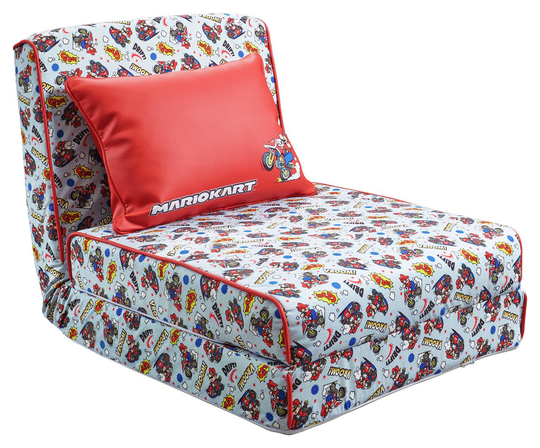 X Rocker Crash Pad JR Gaming Fold Out Chair - Mario Kart Edn