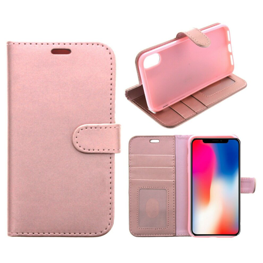 (ROSEGOLD) For Samsung Galaxy A02s Phone Case, Cover, Flip Wallet, Folio, Leather /Gel