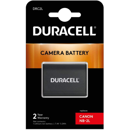 Duracell Premium Analog Canon NB-2L Battery for EOS 350D 400D PowerShot G7 G8 7.4V 650mah